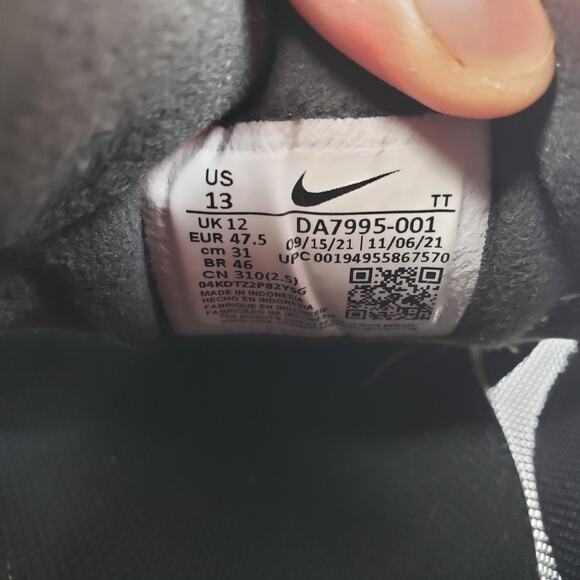 Nike Waffle One Mens Size 13 Black White Athletic Sneaker Shoes DA7995-001 - Picture 11 of 11